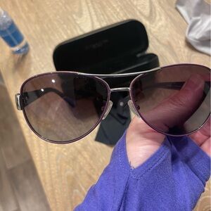 Coach Purple Aviator Sunglasses